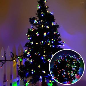 Stringhe 8 modalità 10 metri RGB Stringa di luci natalizie 100 lampadine 220v Spina UE Diodo Ghirlanda Casa Indoor Xmas Luces De Navidad Decorazione