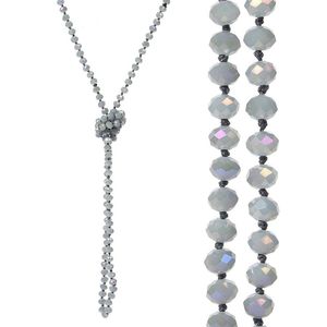 8 mm langen Strangknoteta -Glas -Perlen -Halsketten funkelnde handgefertigte Multi -Schicht -Strang -Statement -Halsketten mit Knoten zwischen 249Q