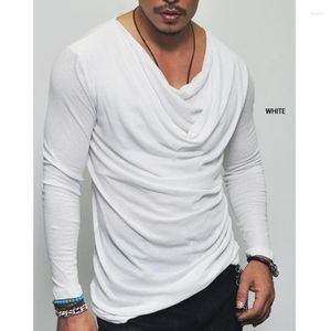 Camisetas masculinas 2022 camisa de manga longa colar