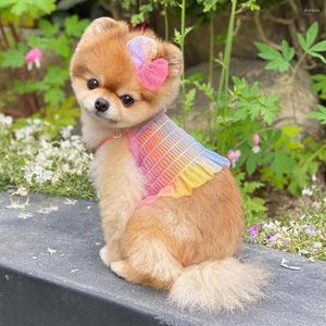 Dog Apparel Casual Soft Puppy Skirt Two-legged Sleeveless Breathable Skin-friendly Multicolor Small Pet Clothing Supplies