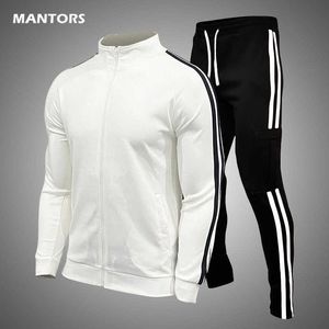 Tracki męskie Zestawy Męskie Zestawy Męskie Casual Men Tracksuit Ourning Pants Opiek 2022 Spring Autumn Dwa kawałki Zestawy Mens Fitness Gym Odzież G220927