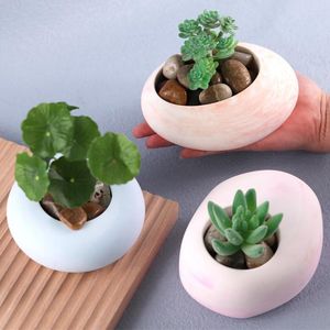 Craft Tools 3D Flower Pot Mould Geometric Concrete Cement Succulent Planter Molds Epoxy Resin Handicraft Making Supplies Home Garden Decor