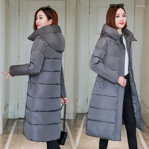 Women's Fur 2022 Winter Cotton Padded Clothes Large Hooded Medium And Long Knee Length Slim Fit Thickened