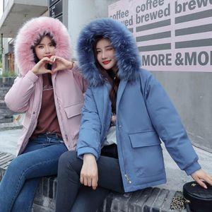 Frauen Trenchcoats Daunen Frauen Winter Casual Zipper Up Langarm Fell Kapuze Licht Jacken Mantel Weibliche Outwear Dicke Parkas 5241