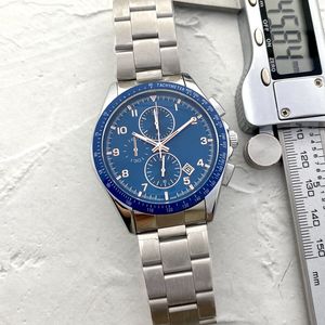 Männer beobachten Edelstahl Sechs Stiche Top Luxury Marke 45 mm All Dial Work Quartz Uhren Ra Fashion Chronograph Clock Stahlgurt Typ 1