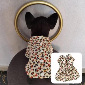 Dog Apparel 2 Styles Great Tear-resistant Floral Pet Dress Acrylic Fiber Puppy Costume Flower Pattern For Shop