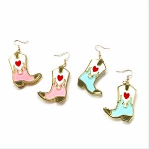Dangle Chandelier Pink Blue Cowboy Boot Dangle Earrings For Women Trendy Acrylic Drop Earring Jewelry Fashion Accessories Delivery 20 Otg7A