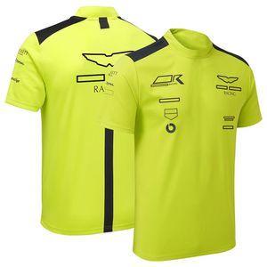 2023 새로운 F1 레이싱 슈트 셔츠 긴 슬리브 폴로 셔츠 포뮬러 1 반 지퍼 티셔츠 저지 팀 드라이버 경주 유니폼 대형 741