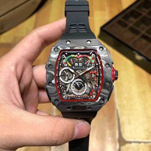 Watches Holwatch Tasarımcı Business Leisure Richa Milles Mens Çok Fonksiyonlu Otomatik Mekanik Saat Karbon Fiber Moda Atmosfer S 7U0G