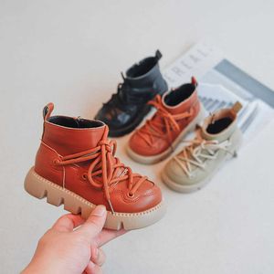 Stövlar 2022 Autumn Winter Baby Girls Boys Kids Casual Shoes Spädbarn Småbarn Solade barn utomhus T220928