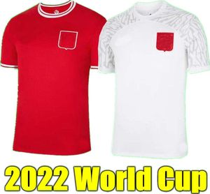 Lewandowski Futbol Forması Polonya Kupası Evde Dünya 2022 2023 Kırmızı Beyaz Grosicki #11 Piszczek Milik Forma Futbol Erkekleri Gömlek Üniformaları