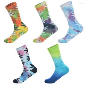 Men's Socks Autumn Cotton Men And Women Tie-dye Tube Couple Gradient Personality Trendy Wholesale