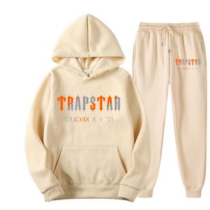 Męskie dresy jesień/zima marka Trapstar Tracksuit męskie zestawy bluzy z kapturem moda bluzy bluzy 2