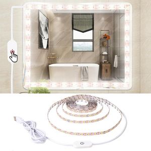 Strips LED Strip Light 2835 USB 5V Touch Stepless Dimmer Switch Wardrobe Cabinet Decoration Soft For Room