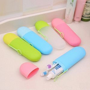 Bath Accessory Set Portable Travel Toothpaste Toothbrush Holder Cap Case Household Storage Cup Outdoor Bathroom Accessories