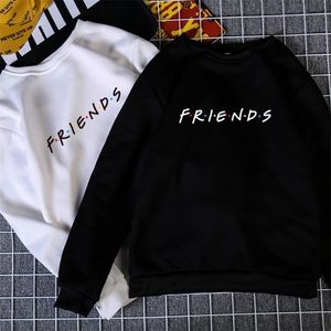 Kvinnors hoodies tröjor mode kvinnliga brev vänner tryckt långärmad hoodie tröja damer slouch pullover jumper topps plus szie s-3xl 220930