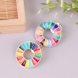 Brooches 6g The Sustainable Development Goals Brooch United Nations SDGs Rainbow Pin Badge Fashion Jewelry For Women Men