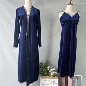 Indumenti da notte da donna Abito lungo per donna Velluto Kimono Accappatoio Abito Camicia da notte in velluto Abiti per la casa Biancheria intima morbida Camicia da notte