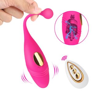 Sk￶nhetsartiklar 10 hastigheter vibrator f￶r kvinnor vibro trosor sexiga leksaker som hoppar ￤gg anal plugg fj￤rrkontroll klitoris stimulering vuxna