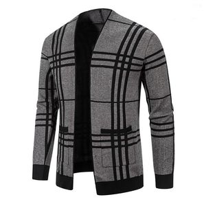 Herrtröjor mode cardigan stickade vinterrockar affärer avslappnade jackor manliga toppar man rockstorlek m-5xl stickkläder 2 färger 220930