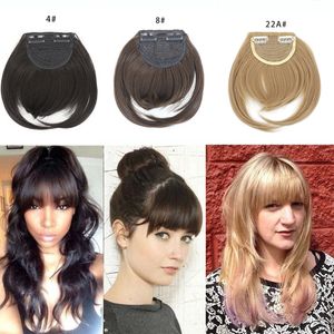 Straight Bangs Thick Hair Extension Synthetic Blonde 4 Colors