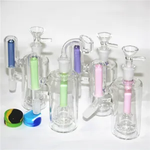 도매 물 담뱃대 애쉬 포수 14.5-14.5mm 블루 6 암 트리 퍼크 ashcatcher for water pipe dab rig bong