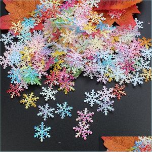 Party Decoration 200 Pieces Christmas Winter Snowflake Table Wedding Confetti White Red Gold Tree Window Sill Drop Delivery 2021 Home Dhibc