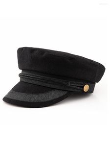 Berety Duża czapka granatowa mała głowica Felt Hat Army Big Bone Men wełna plus rozmiary Wojenne Caps 52-55cm 55-57cm 58-60cm 60-63 cm