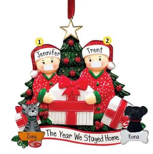 Juldekorationer DIY Christmas Tree Ornament Decoration for Home PVC Santa Claus Handskrivna namn Ornament Xmas Decor Pen Mjbag DHPS8