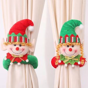 Christmas Decorations 2022 Cartoon Rubber Band Curtain Buckle Decoration Window Home Bedroom Hook Fasten Clamp Room Decor