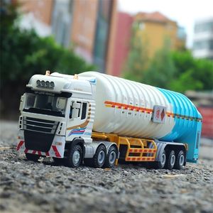 Diecast Model Car Product -Selling Alloy Tanker Truck Model 1 50 Transporter Toy Coasting Forward 220930