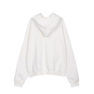 Margiela Men's Suprem Hoodie MM Flip broderade brev Lossa tröjor Kvinnors modeller från White Virgil