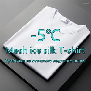 Canotte da uomo Estate Quick Dry Traspirante T-shirt da uomo Maglia in seta di ghiaccio Manica corta Allentato Sport Top Trend Cool Down Uomo Ragazzo