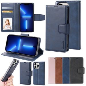Hanman Miro 2 in 1 Wallet Leather Phone Case For iPhone 15 14 13 12 Mini 11 Pro XR XS Max Stand Flip Removable Detachable Magnetic Cover