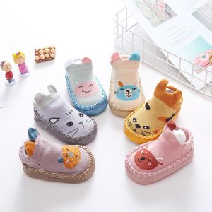 First Walkers Toddler Fashion Shoes Baby Girls Boys Cute Cartoon Non-slip Floor Socks Animal Pattern Walker For Borns