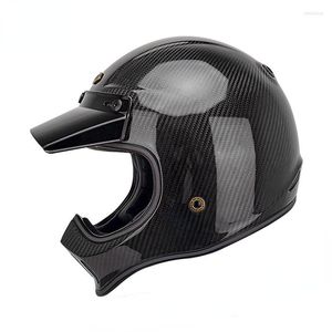 オートバイヘルメットドット承認ヘルメットカスコモトオフロードダウンヒルモトクロスレーシングカーボンファイバープロフェッショナルパワースポーツ
