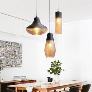 Pendant Lamps Creative Restaurant Small Glass Lamp Postmodern Designer Nordic Simple Bedroom Bedside Lights Fixtures