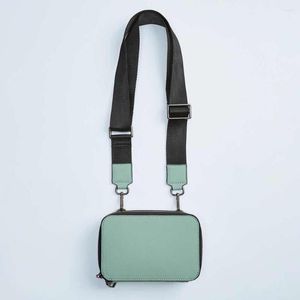 Torby wieczorowe blok kolorowy torba Messenger Women's Multi-funkcjonalny pasek paska Pasek Crossbody Pudełko na ramię torebki