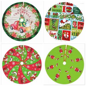 Christmas Decorations Tree Skirt Digital Printing Xmas Decoration Mat Merry Christma Decor For Home Happy Year 2023 Noel