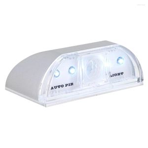 Nattljus 4 LED -dörrlåsslampa Smart Keyhole Light Human Infrared Auto Sensor Motion Detector LED för Hallway Stairway