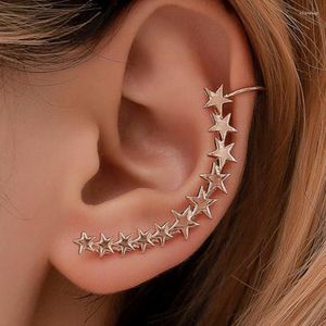 Backs Earrings Vintage Star Multiple Stars Clip For Women Earing Without Hole Fake Earring Single Ear Earings CF2