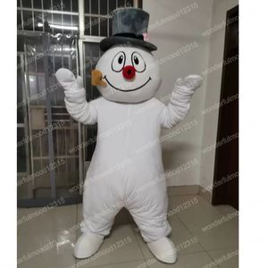 Costumi della mascotte del pupazzo di neve di prestazione Regali di Halloween di Carnevale Regali unisex per la pubblicità all'aperto Abiti per le feste dei personaggi dei cartoni animati