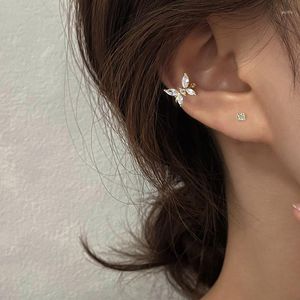 Ryggar örhängen 2022 Trend Korean Fashion Temperament Simple Farterfly Crystal Ear Clip for Woman Charm Wedding Gift Jewelry Party