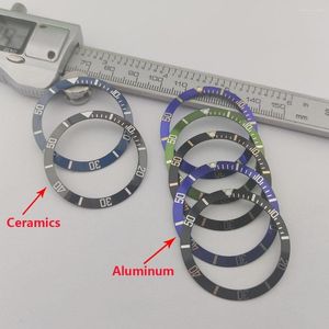 Kit di riparazione dell'orologio 37,5 30,5 mm Sostituzione dell'inserto della lunetta in alluminio o ceramica luminosa delle parti degli accessori