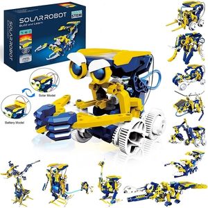 NEVIDADO JOGOS CRIANÇAS ROBOT SOLAR ROBOTS 11 em 1 STEM Educational Learning Diy Assembly Kit Science Building Set Gifts For Boys and Girls 220930