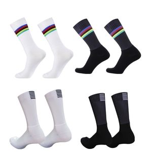 Sports Socks Pro Team Aero Bisiklet Çorapları Anti Slip Silikon Yol Bisiklet Çoraplar Erkekler Spor Kalsetinler Ciclismo 220930