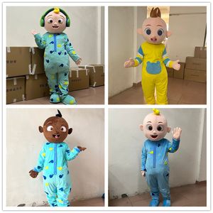 JJ Doll Mavi Bebek Maskot Karikatür Karakterleri Cadılar Bayramı Maskot Partileri İçin Süslü Maskot Kostümü