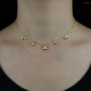 Ketten Großhandel 2022 Hochwertige Mode Multi Leaf Charm Choker Halsketten für Frauen Mädchen vergoldet Hochzeitsgeschenke Schmuck