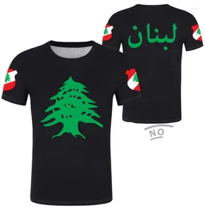 T-shirts pour hommes chemises libanons diy numéro de nom personnalisé gratuit lbn t-shirt nation drapeau lb république arabe arabe libanais imprimement PO vêtements