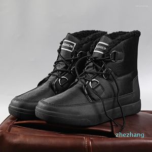 Boots Outdoor Anti-skid Women Snow Handmade Quality Botas Mujer Winter Plush Warm Lined Women's High Stylish Large Size 44